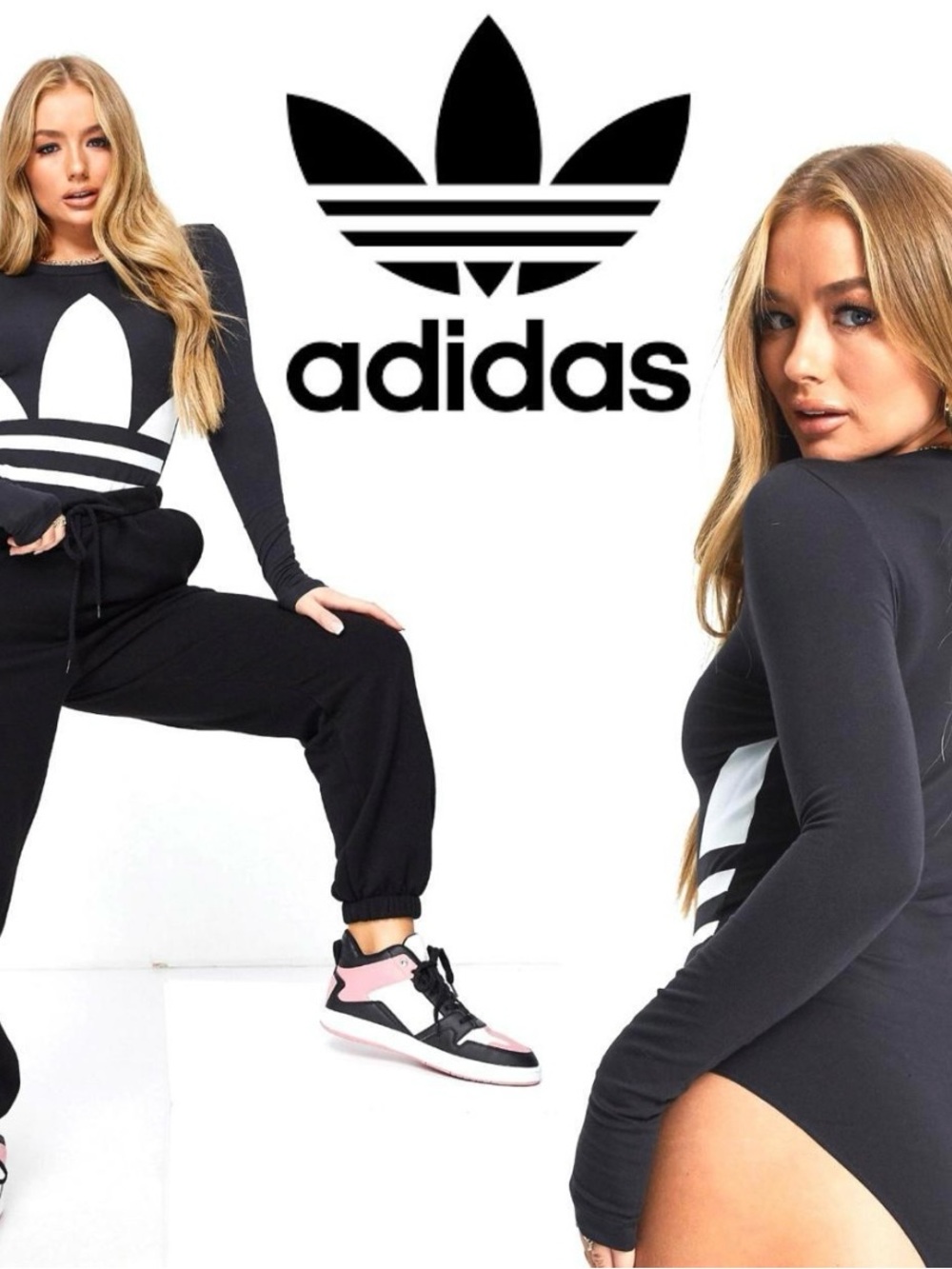 Adidas Original Trefoil logo bodysuit. Size M